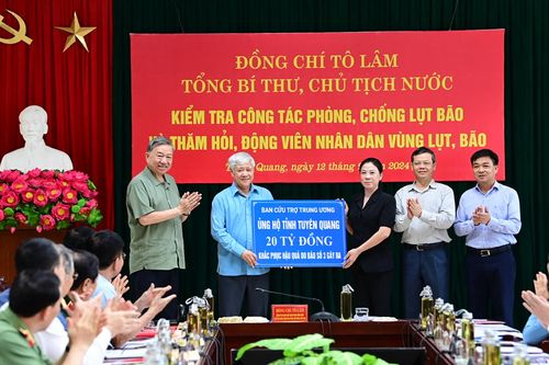Tổng Bí thư, Chủ tịch nước Tô Lâm kiểm tra công tác phòng, chống lụt bão tại Tuyên Quang