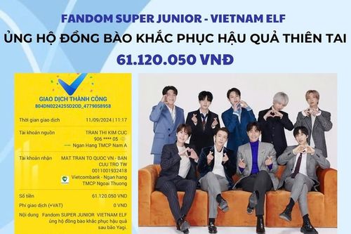 Fandom của nhiều nhóm nhạc nổi tiếng ủng hộ đồng bào vùng lũ