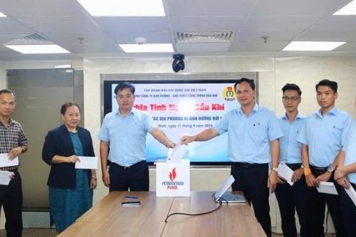 Người lao động PVMR chung tay quyên góp ủng hộ đồng bào bị thiệt hại do cơn bão số 3