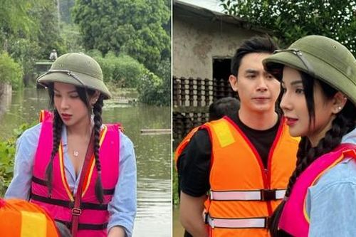 Diệp Lâm Anh thức xuyên đêm đội mưa đi cứu trợ, Thanh Thúy mong bình an