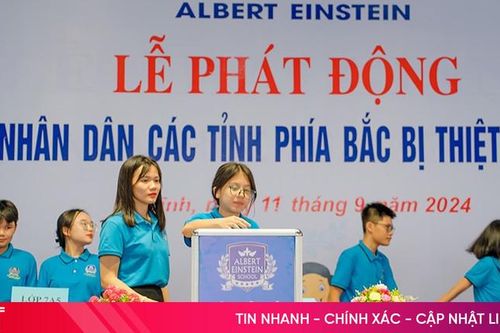 Trường Albert Einstein hướng về miền Bắc yêu thương