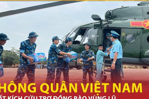 Không quân Việt Nam xuất kích cứu trợ đồng bào vùng lũ