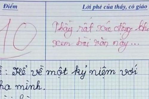 Bài văn kể kỉ niệm với bố nhận điểm 10, dòng cuối sao mà xót xa