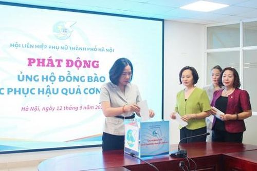 Hội LHPN Hà Nội phát động quyên góp ủng hộ khắc phục hậu quả bão số 3