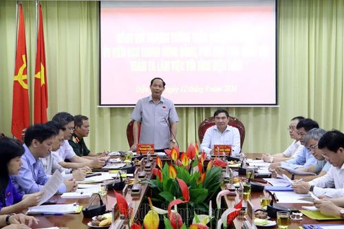 Thượng tướng Trần Quang Phương, Phó Chủ tịch Quốc hội làm việc với lãnh đạo tỉnh Điện Biên