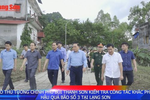 Phó Thủ tướng Chính phủ Bùi Thanh Sơn kiểm tra công tác khắc phục hậu quả bão số 3 tại Lạng Sơn