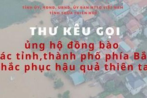 Bí thư Tỉnh ủy Lê Trường Lưu gửi thư kêu gọi ủng hộ đồng bào các tỉnh, thành phố phía Bắc khắc phục hậu quả thiên tai