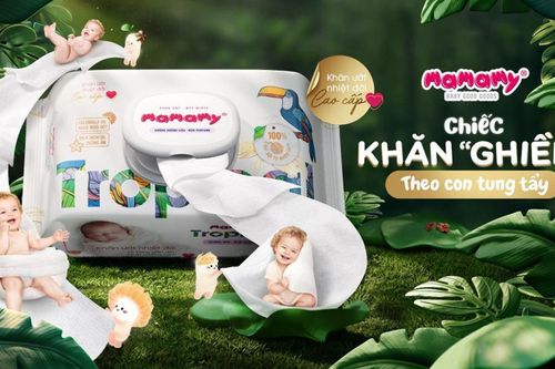 Khăn ướt Mamamy Tropical: Chiếc khăn 'ghiền' dành tặng riêng trẻ vùng nhiệt đới