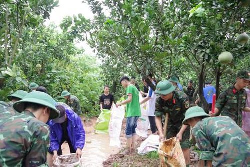 Toàn quân tập trung ứng phó lũ lớn, bảo đảm an toàn đê điều trên các sông ở Bắc Bộ