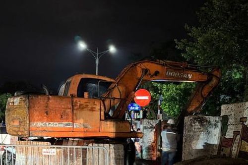 Quận Ba Đình diễn tập phương án hoành triệt cửa khẩu đê hữu Hồng