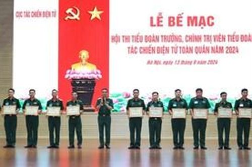 Bế mạc Hội thi Tiểu đoàn trưởng, Chính trị viên Tiểu đoàn Tác chiến điện tử toàn quân năm 2024