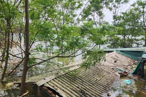 Hà Nội: 8 xã ở huyện Quốc Oai bị ngập sâu