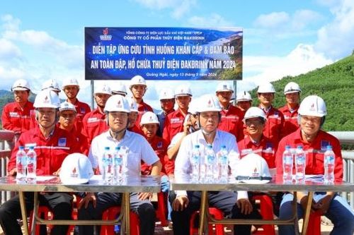PV Power DHC: Diễn tập ứng cứu tình huống khẩn cấp, đảm bảo an toàn đập Thủy điện Đakđrinh
