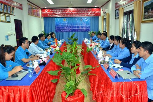 Liên đoàn Lao động Điện Biên thăm, làm việc với Liên hiệp Công đoàn 5 tỉnh Bắc Lào