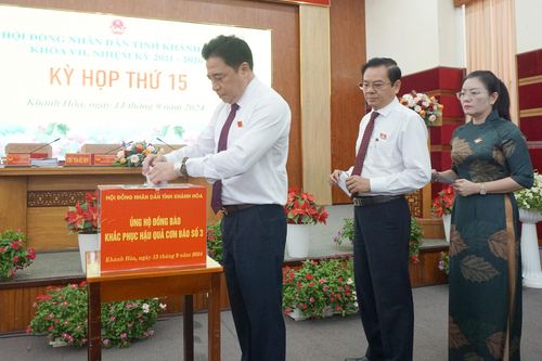 HĐND tỉnh Khánh Hòa ủng hộ đồng bào các tỉnh, thành miền Bắc khắc phục hậu quả bão số 3