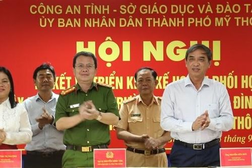 Tiền Giang ra mắt mô hình Trường kiểu mẫu về trật tự an toàn giao thông