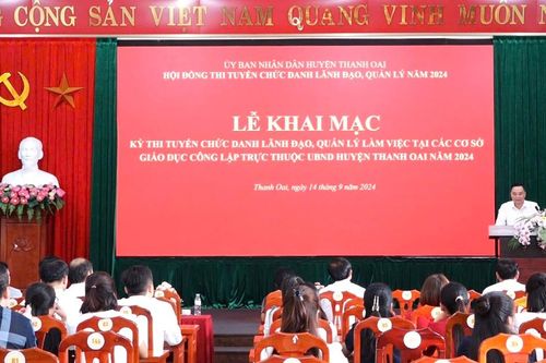 Thanh Oai: khai mạc kỳ thi chức danh lãnh đạo, quản lý năm 2024