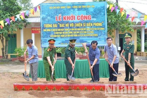 Khởi công xây dựng tượng đài 'Bác Hồ với chiến sĩ Biên phòng' tại Đắk Lắk