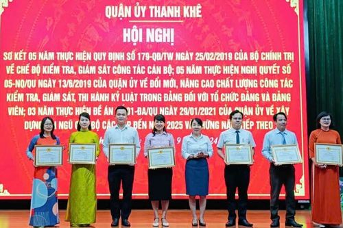 Quận ủy Thanh Khê khen thưởng 7 tổ chức cơ sở Đảng