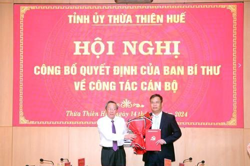Ủy viên Ủy ban Kiểm tra Trung ương làm Phó Bí thư Tỉnh ủy Thừa Thiên Huế