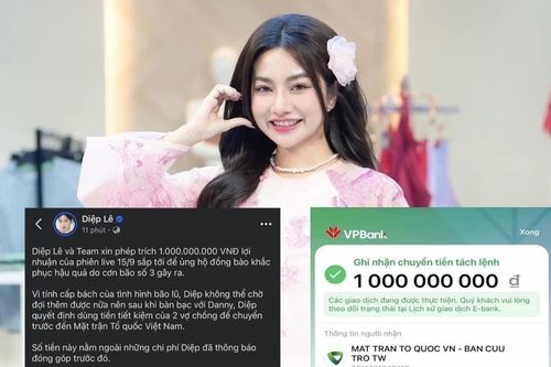 Nữ beauty blogger ủng hộ 1 tỷ đồng cùng đồng bào vượt qua bão lũ