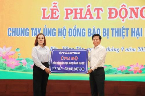 NovaGroup tiếp sức, ủng hộ đồng bào vùng bão lũ