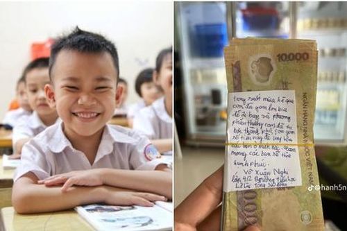 Cậu học trò lớp 4 nhặt lon bia cả mùa hè đem bán để ủng hộ vùng lũ, số tiền gây bất ngờ