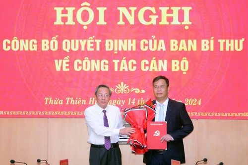 Thừa Thiên Huế có tân Phó Bí thư Tỉnh ủy