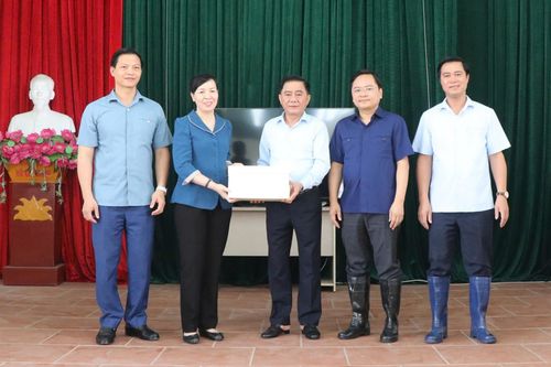 Chủ nhiệm Ủy ban Kiểm tra Trung ương thăm, tặng quà người dân vùng lũ Bắc Ninh