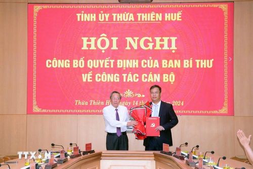 Ông Phạm Đức Tiến giữ chức Phó Bí thư Tỉnh ủy Thừa Thiên - Huế