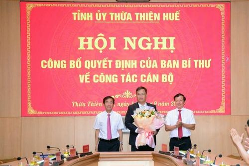Một Ủy viên Ủy ban Kiểm tra Trung ương giữ chức Phó Bí thư Tỉnh ủy Thừa Thiên Huế