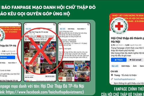 Nhiều Fanpage giả mạo Hội Chữ thập đỏ để quyên góp ủng hộ sau bão lũ
