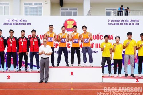 Vận động viên Lạng Sơn xuất sắc đoạt 2 huy chương tại Giải vô địch điền kinh quốc gia các nội dung tiếp sức năm 2024