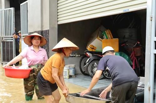 Lũ sông Bùi rút chậm, Chương Mỹ còn úng ngập 8-10 ngày tới