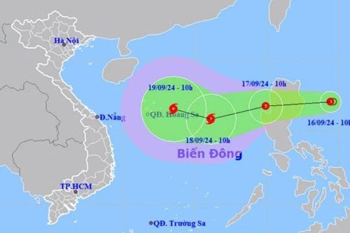 Áp thấp nhiệt đới có vị trí hình thành giống bão Yagi
