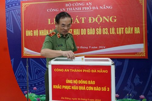 Công an TP Đà Nẵng phát động ủng hộ đồng bào bị ảnh hưởng do bão số 3