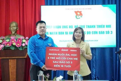 Văn phòng T.Ư Đoàn Phía Nam tiếp nhận ủng hộ của doanh nghiệp giúp bà con miền Bắc khắc phục hậu quả bão số 3