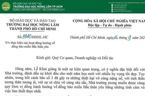 TP. Hồ Chí Minh: Nhiều trường đại học quyên góp hàng tỷ đồng cho vùng lũ, không nhận hoa khai giảng