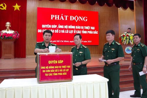 BĐBP thành phố Hồ Chí Minh phát động quyên góp ủng hộ đồng bào các tỉnh phía Bắc bị thiệt hại do bão số 3