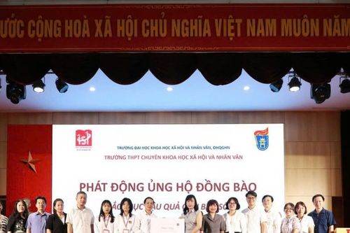 Trường THPT Chuyên KHXH&NV phát động quyên góp hỗ trợ sinh viên bị ảnh hưởng bão lũ