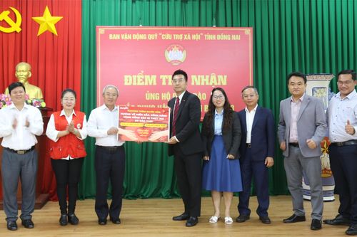 Công ty TNHH Sunjin vina, Khối thi đua 9 tỉnh Đồng Nai ủng hộ nhân dân khắc phục hậu quả bão số 3 gần 600 triệu đồng