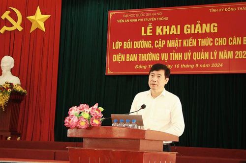 Bồi dưỡng, cập nhật kiến thức về an ninh phi truyền thống cho cán bộ diện Ban Thường vụ Tỉnh ủy quản lý