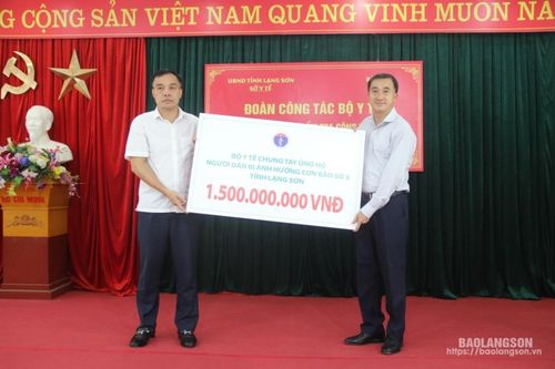 Đoàn công tác của Bộ Y tế thăm, hỗ trợ và kiểm tra công tác y tế, khắc phục hậu quả sau bão lụt tại tỉnh Lạng Sơn