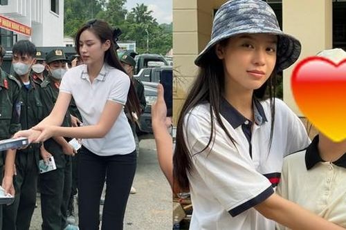 Hoa hậu Đỗ Thị Hà, Thanh Thủy, Thùy Tiên thăm hỏi, tặng quà cho bà con vùng lũ
