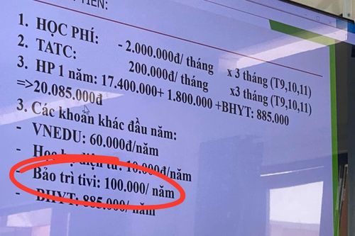 Diễn biến mới vụ phụ huynh bức xúc tiền 'bảo trì tivi' 100.000 đồng