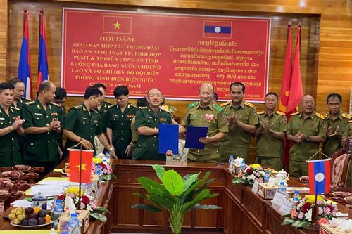 Hội đàm thường niên giữa BĐBP Điện Biên và Ty An ninh tỉnh Luông Pha Bang
