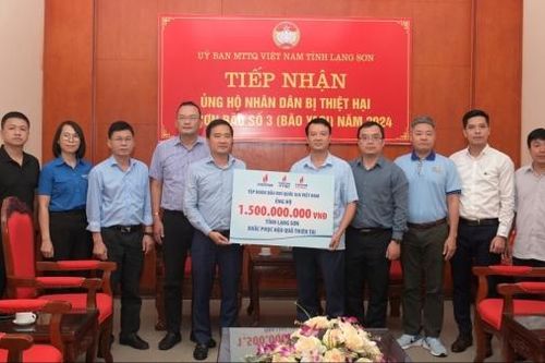 Petrovietnam ủng hộ 1,5 tỷ đồng hỗ trợ tỉnh Lạng Sơn khắc phục hậu quả bão lũ