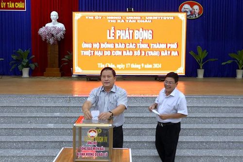 Tân Châu phát động ủng hộ đồng bào miền Bắc bị ảnh hưởng bão số 3
