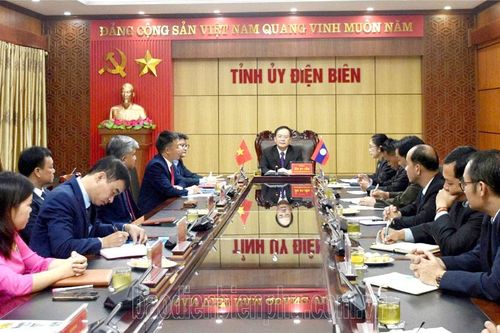 Đoàn đại biểu UBKT Đảng, Thanh tra các tỉnh Phoong-Sa-Ly, U-Đôm-Xay, Luông-Pha-Bang chào xã giao Thường trực Tỉnh ủy