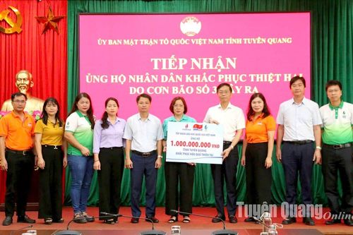 Petrovietnam hỗ trợ Tuyên Quang 1 tỷ đồng khắc phục thiệt hại cơn bão số 3